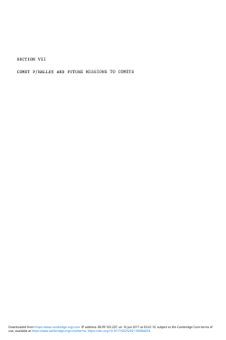 section vii comet p/halley and future missions to comets