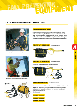 B-SAFE TEMPORARY HORIZONTAL SAFETY LINES