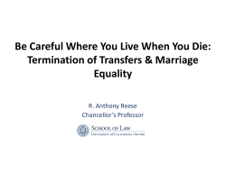 Be Careful Where You Live When You Die: Termination of Transfers