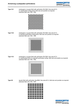 Armstrong Loudspeaker perforations