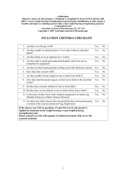 Measurement - Australian Physiotherapy Association