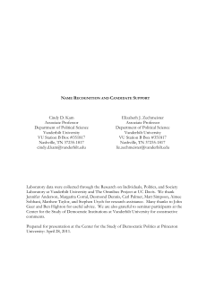 name recognition and candidate support
