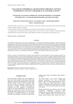 Analysis of commercial grape raisins: phenolic content, antioxidant