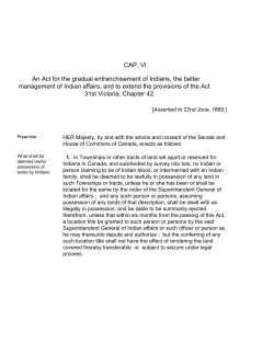 An Act for the gradual enfranchisement of Indians, the better