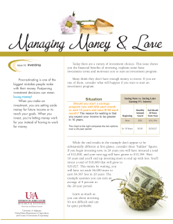 Managing Money and Love - Issue 10 - Investing