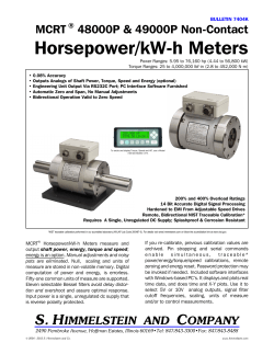 Horsepower/kW-h Meters - S. Himmelstein and Company