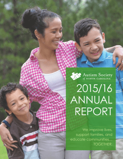 2015 Annual Report - Autism Society of NC
