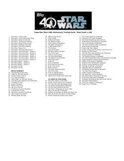 Topps Star Wars 40th Anniversary Trading Cards