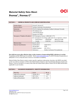 Material Safety Data Sheet Provox&reg;, Provox C