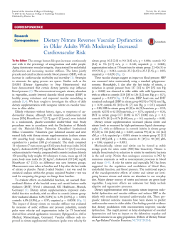 Dietary Nitrate Reverses Vascular Dysfunction in Older