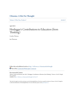 Heidegger`s Contributions to Education