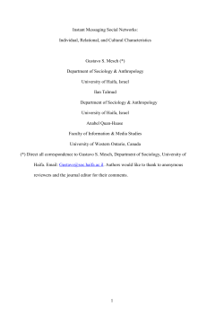 1 Instant Messaging Social Networks: Individual, Relational, and