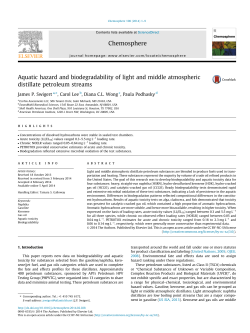 Aquatic hazard and biodegradability of light and
