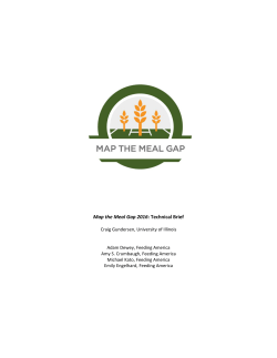 Map the Meal Gap 2016: Technical Brief