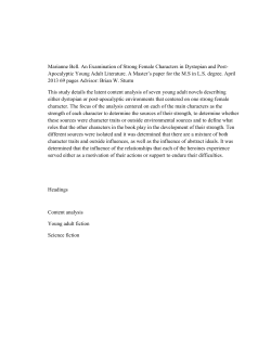 Marianne Bell. An Examination of Strong Female - UNC