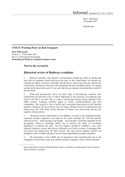 Historical review of Railways evolution1