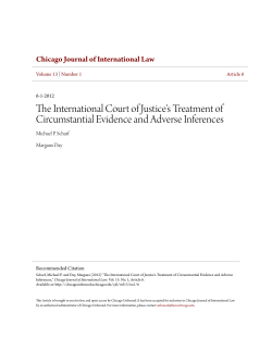 The International Court of Justice`s Treatment of Circumstantial