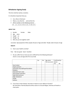 Questionnaire - The Birkebeiner Ageing Study