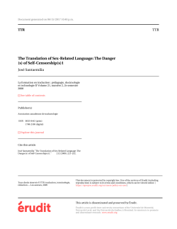 The Translation of Sex-Related Language