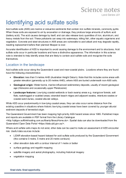 Identifying acid sulfate soils - Queensland Government publications