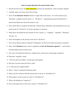 Romantic Native Grounds Study Guide for the Test
