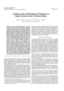 Cardiovascular and Respiratory Response to Static