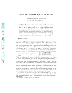 Tactics for Reasoning modulo AC in Coq