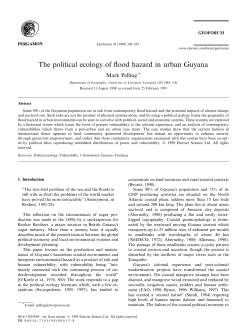 The political ecology of flood hazard in urban Guyana