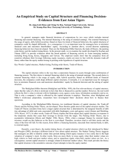 An Empirical Study on Capital Structure and Financing Decision