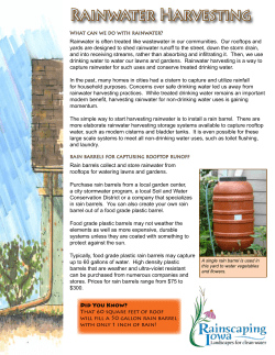 Rainwater Harvesting - City of Waterloo, Iowa