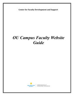 Faculty Website Guide