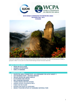 IUCN WORLD COMMISSION ON PROTECTED AREAS Newsletter