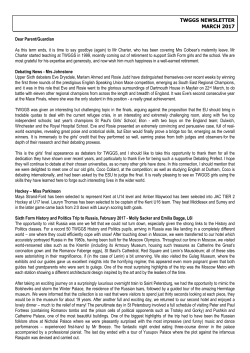 March 2017 Newsletter - Tunbridge Wells Girls` Grammar School