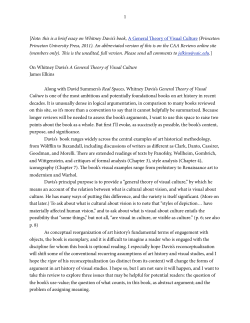 Note: this is a brief essay on Whitney Davis`s book, A