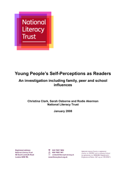 Young people`s self-perceptions as readers: An investigation