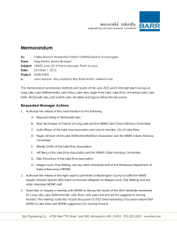 The Valley Branch 2015 Plant Survey Results Memo