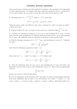 Specimen exam questions