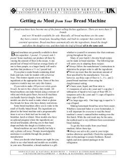 Getting the Most from Your Bread Machine