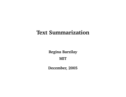 Text Summarization - people.csail.mit.edu