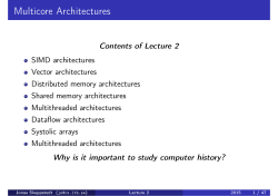 Multicore Architectures