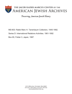 Read - American Jewish Archives
