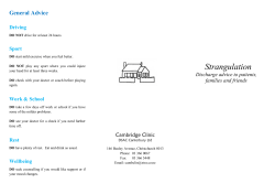 Strangulation - Patient discharge advice Cambridge Clinic