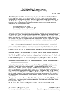 of Bandung (Ban-doong) - Academic Commons