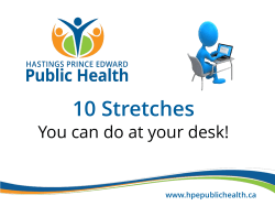 standing stretches guide - Hastings Prince Edward Public Health