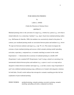 Pure mediated priming