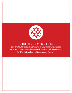 PID Curriculum Guide for &ldquo;The Untold Story: Internment of Japanese