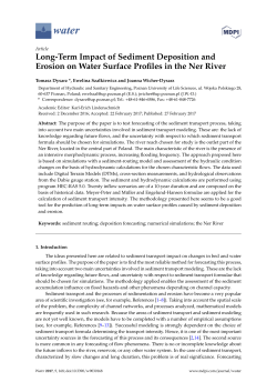 Long-Term Impact of Sediment Deposition and Erosion on Water