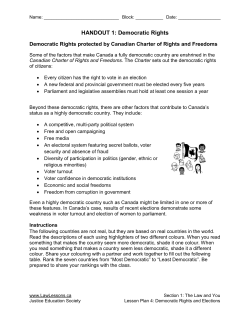 HANDOUT 1: Democratic Rights