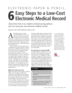 6 Easy Steps to Low-Cost Electronic Medical Record