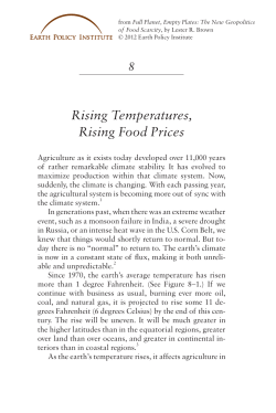Rising Temperatures, Rising Food Prices